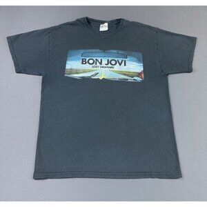 Rare Vintage Y2K Bon Jovi Lost Highway Live In Your Face Concert Hanes Large Tee